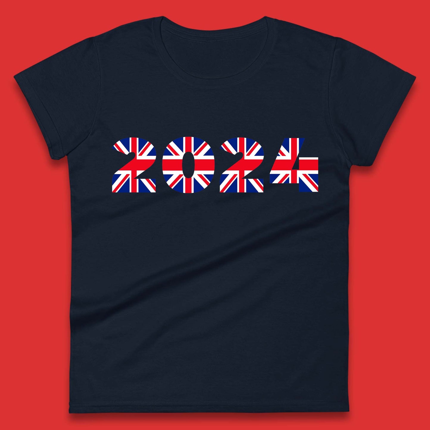 New Year 2024 UK Flag Womens T-Shirt
