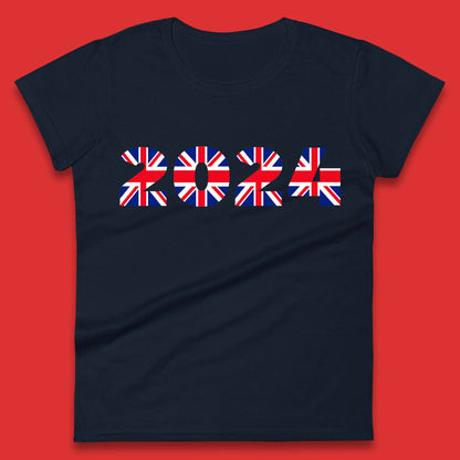 New Year 2024 UK Flag Womens T-Shirt
