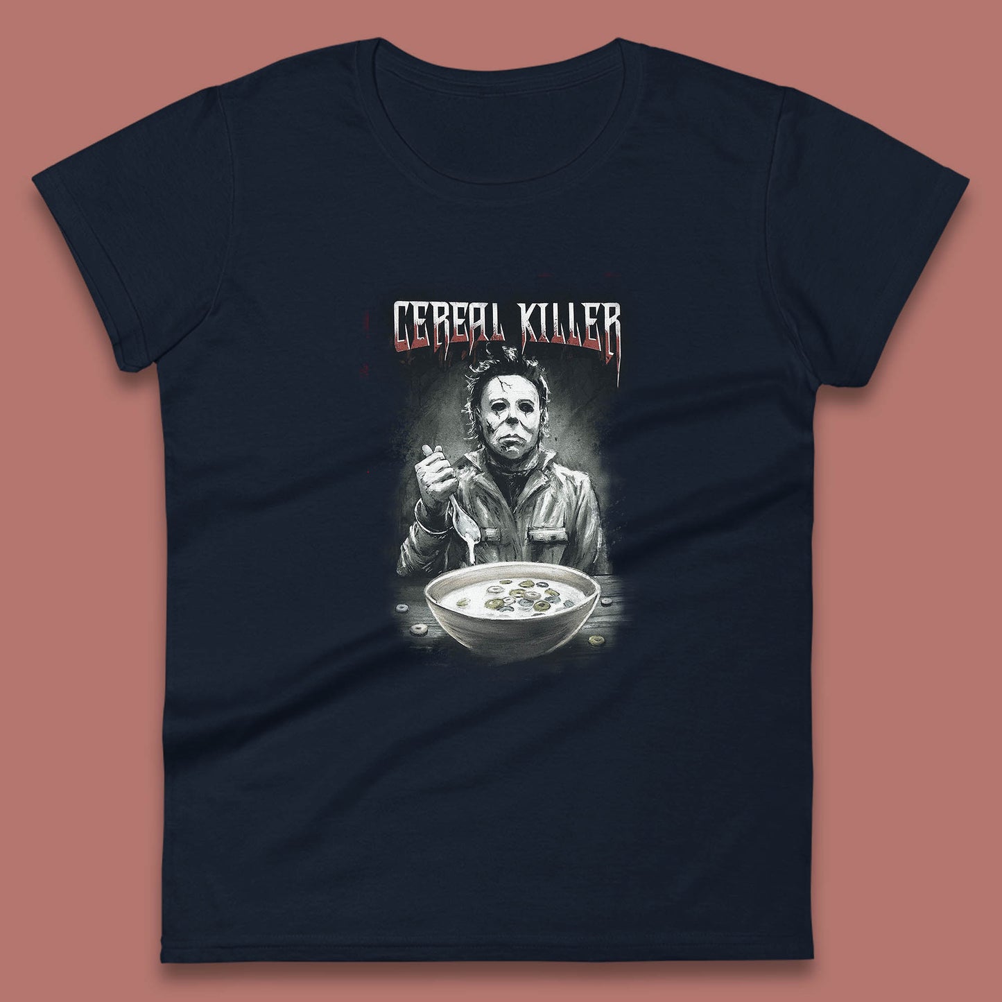 Michael Myers Cereal Killer Halloween Serial Killer Horror Movie Character Womens Tee Top