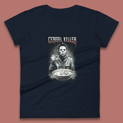 Michael Myers Cereal Killer Halloween Serial Killer Horror Movie Character Womens Tee Top