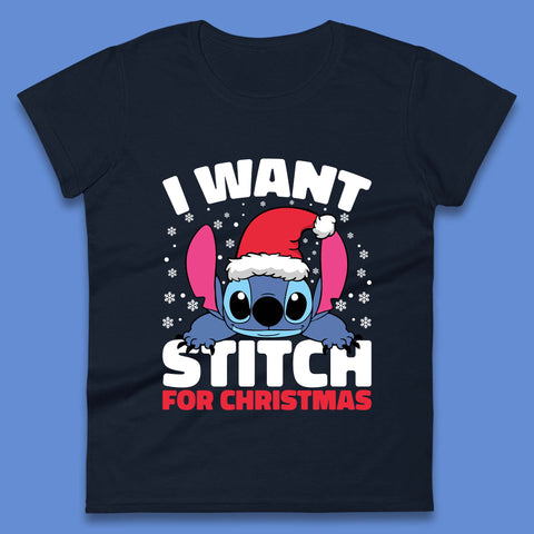 I Want Sticth For Christmas Womens T-Shirt
