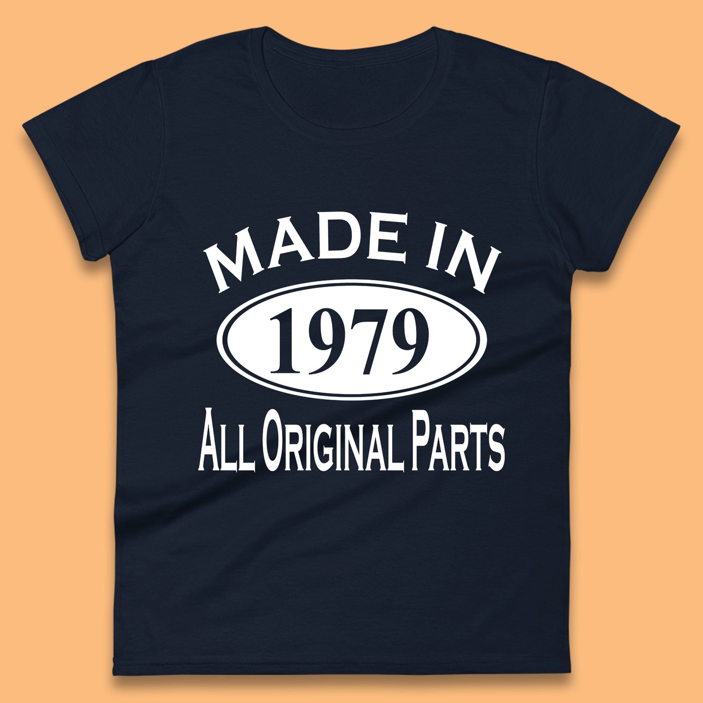 Made In 1979 All Original Parts Vintage Retro 44th Birthday Funny 44 Years Old Birthday Gift Womens Tee Top