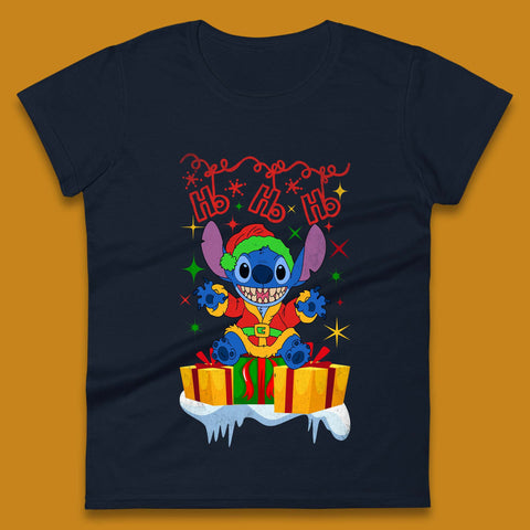 Elf Stitch Christmas Womens T-Shirt