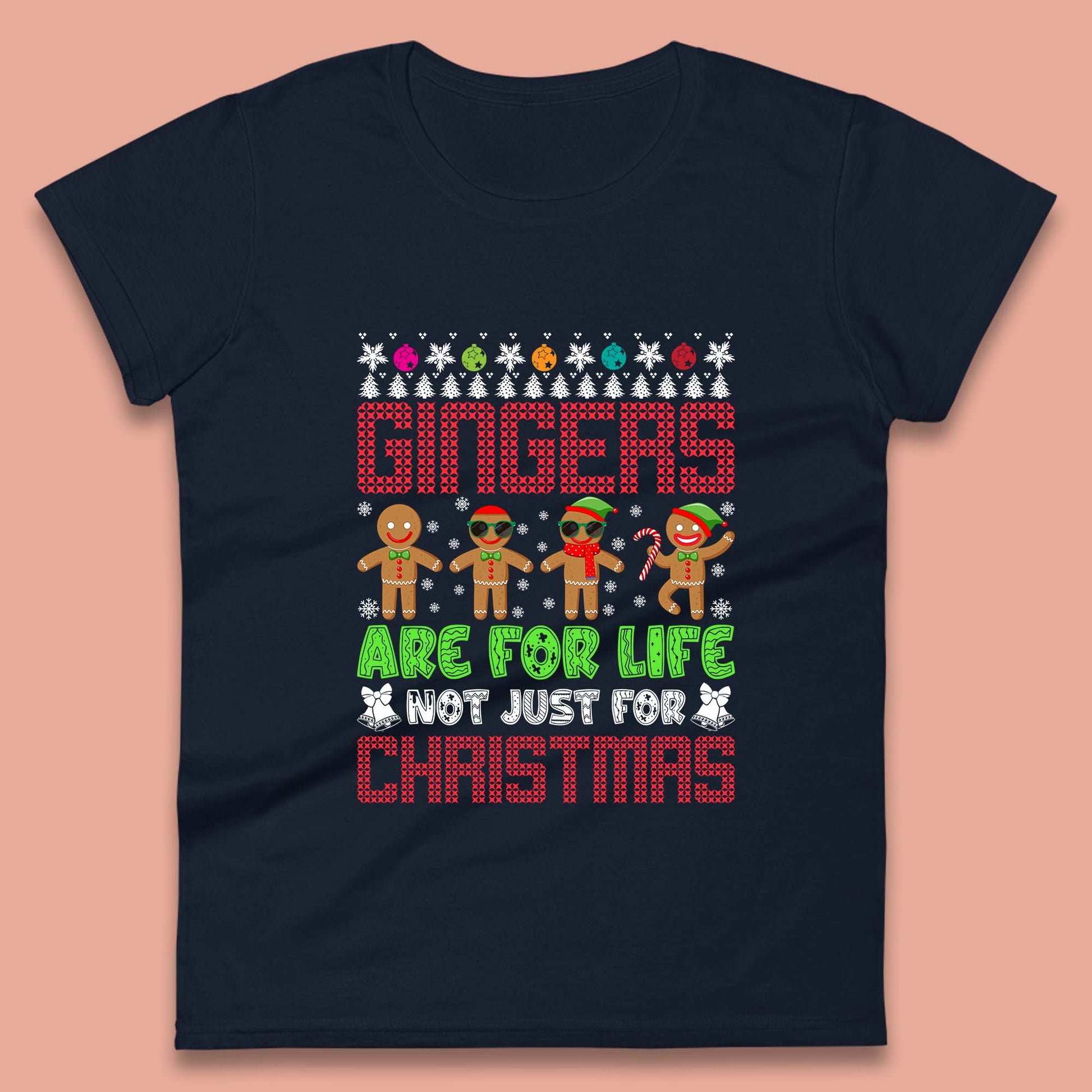 gingerbread christmas womens t shirt