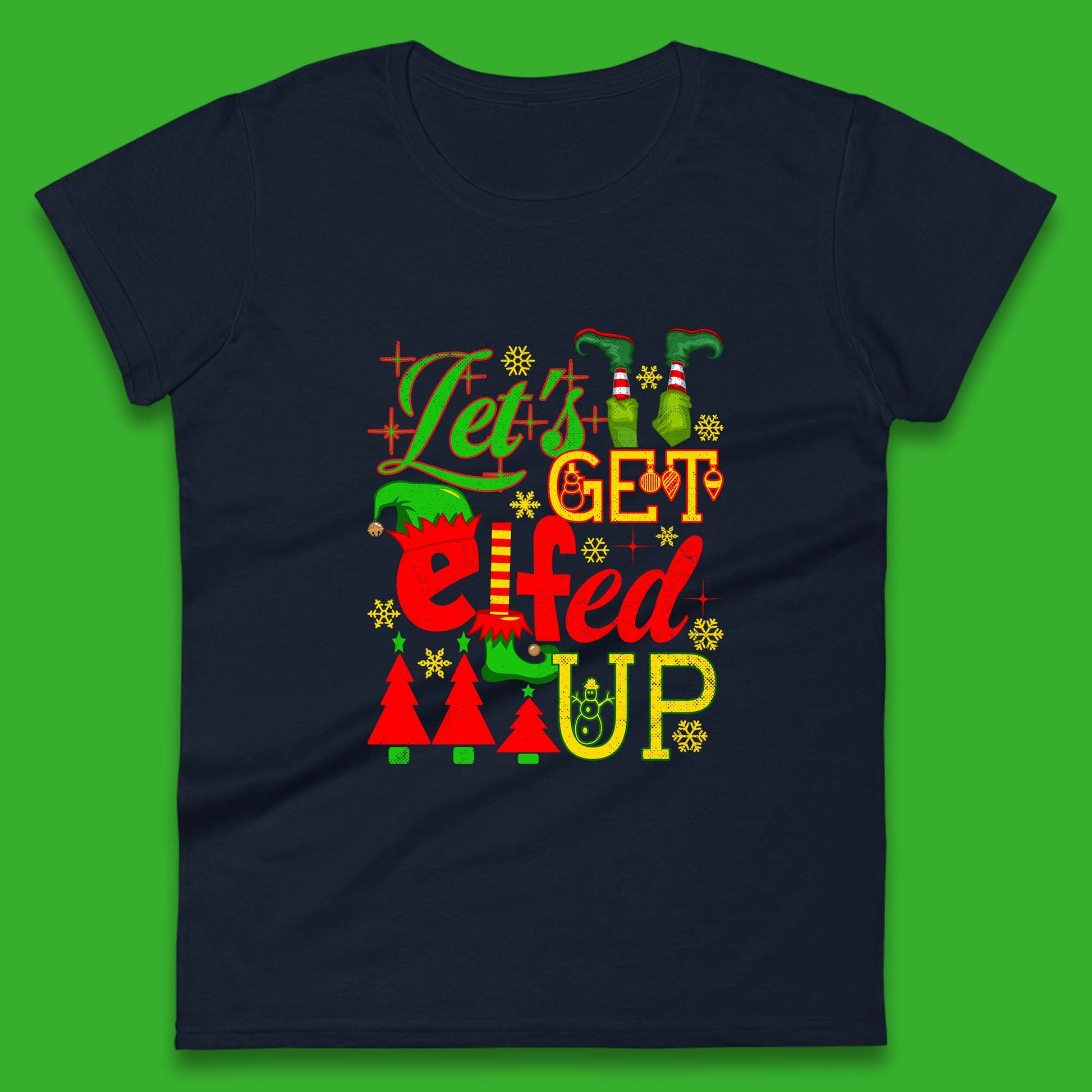 elf christmas womens t shirt