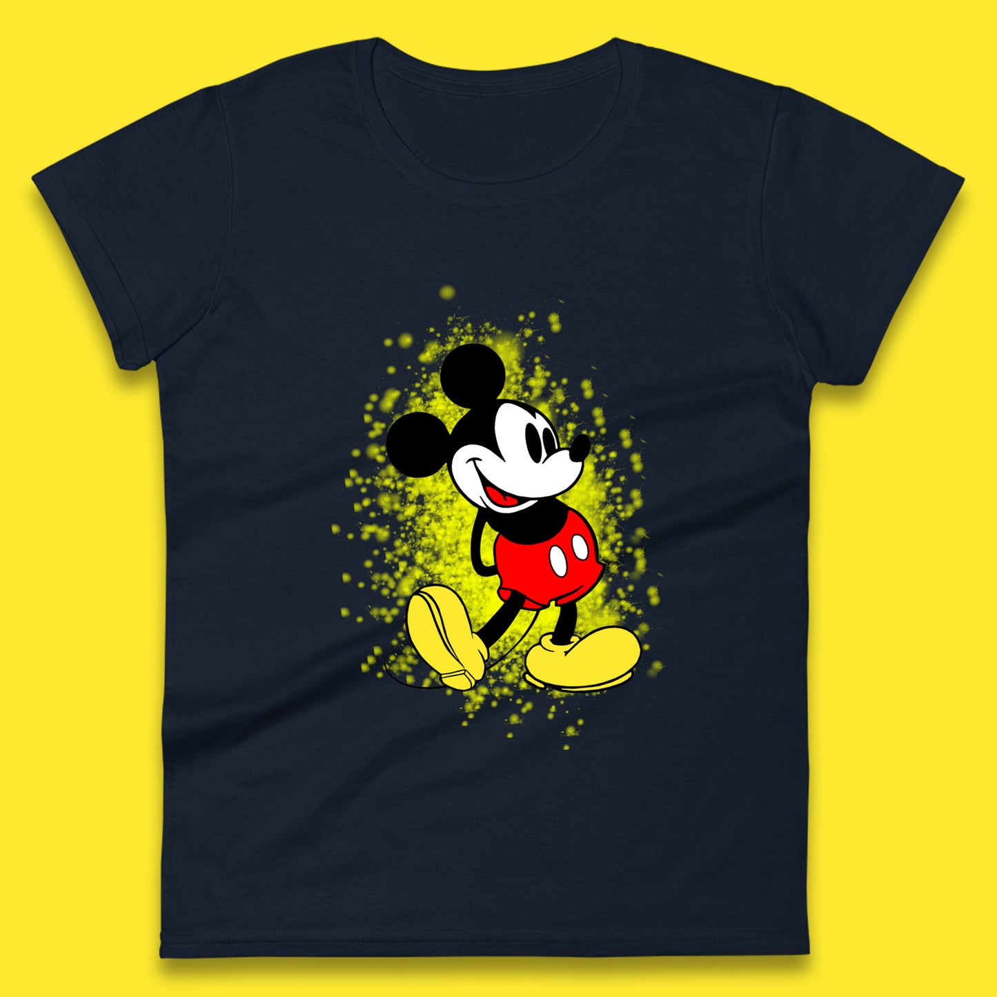 Disney Vintage Mickey Mouse Cartoon Character Disneyland Vacation Trip Disney World Womens Tee Top
