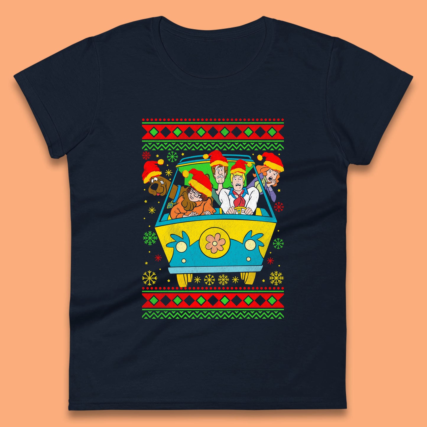 scooby doo christmas womens t shirt