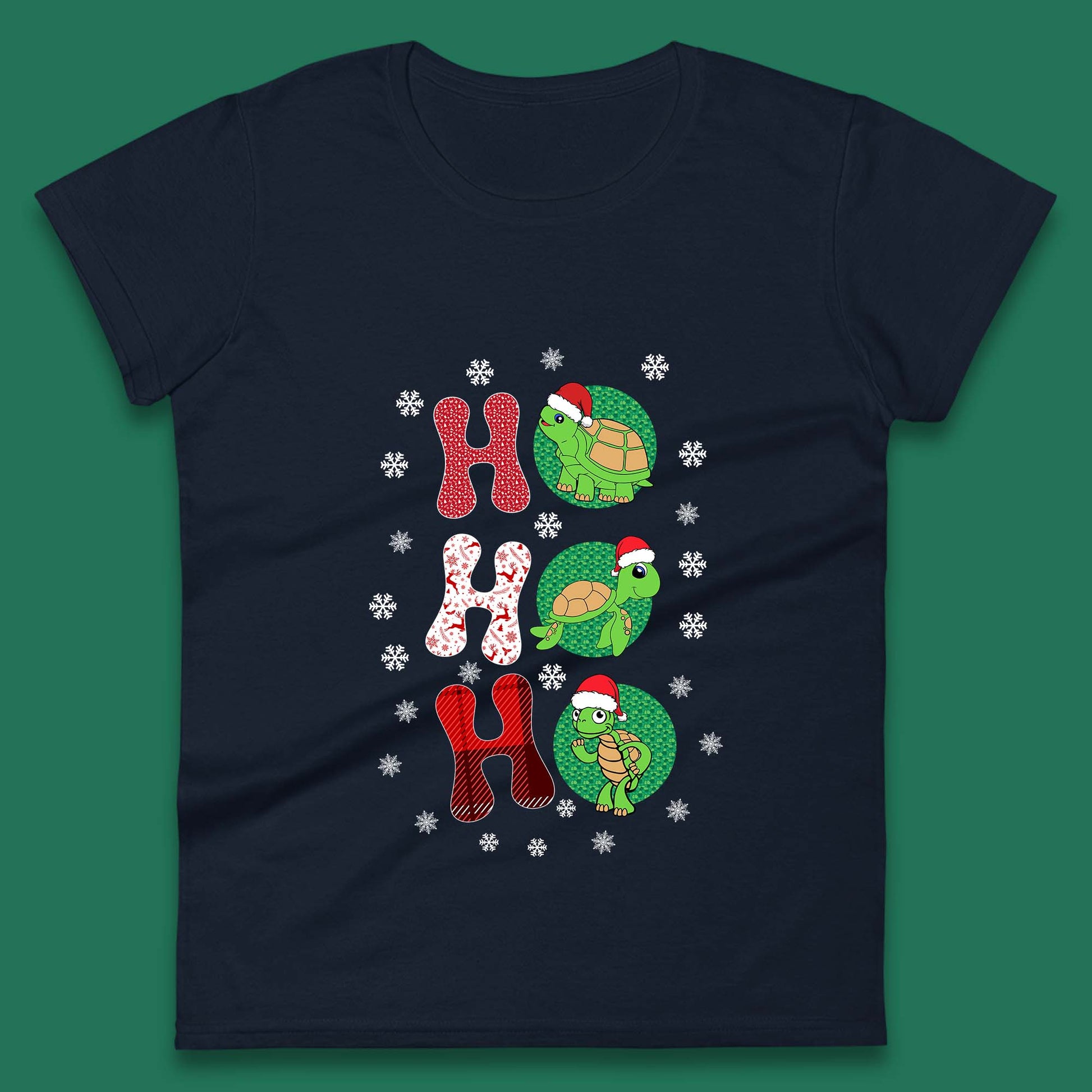 turtles santa womens t shirt