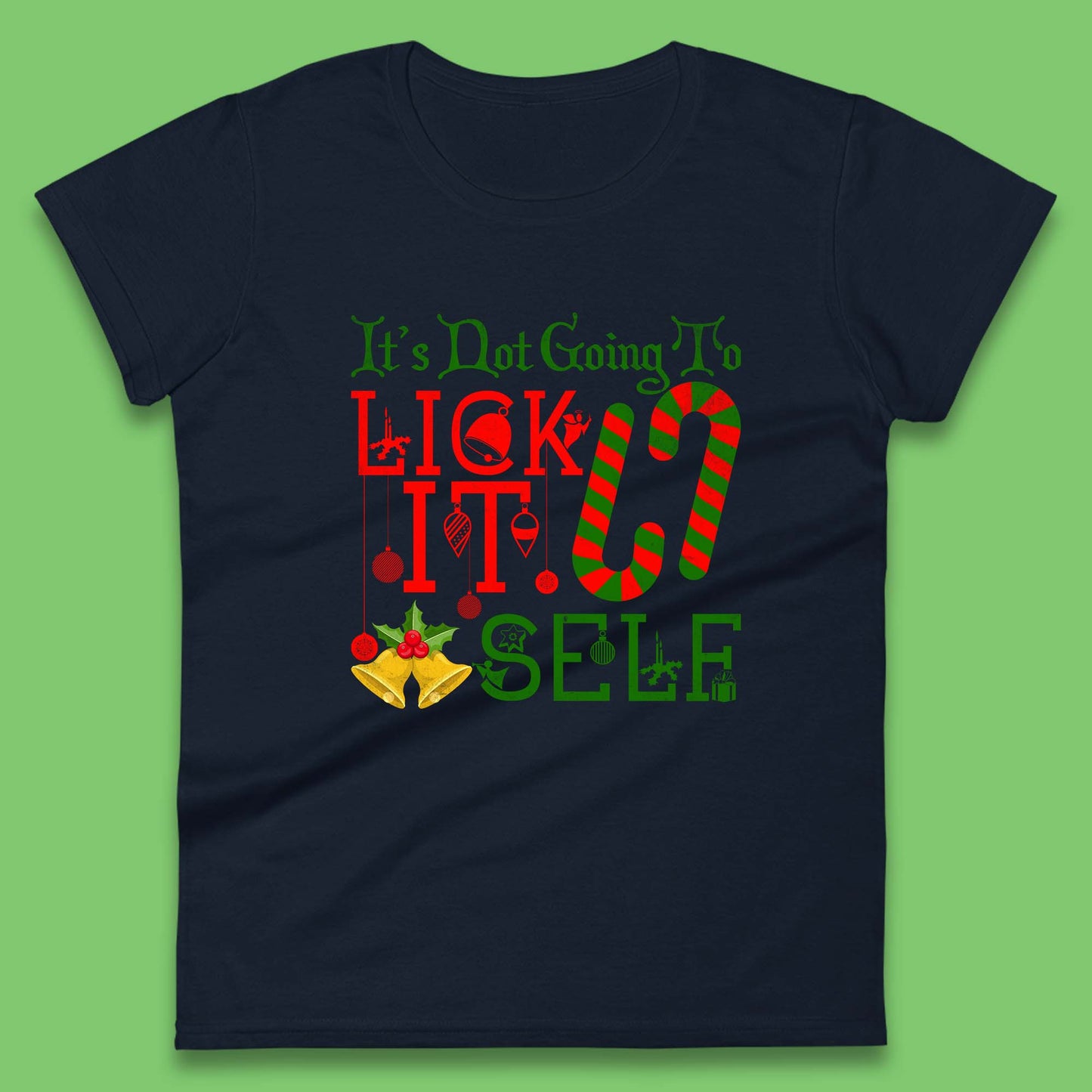 funny christmas candy cane womens t shirt