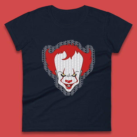 Come Home IT Pennywise Clown Halloween Clown Horror Movie Fictional Character Womens Tee Top