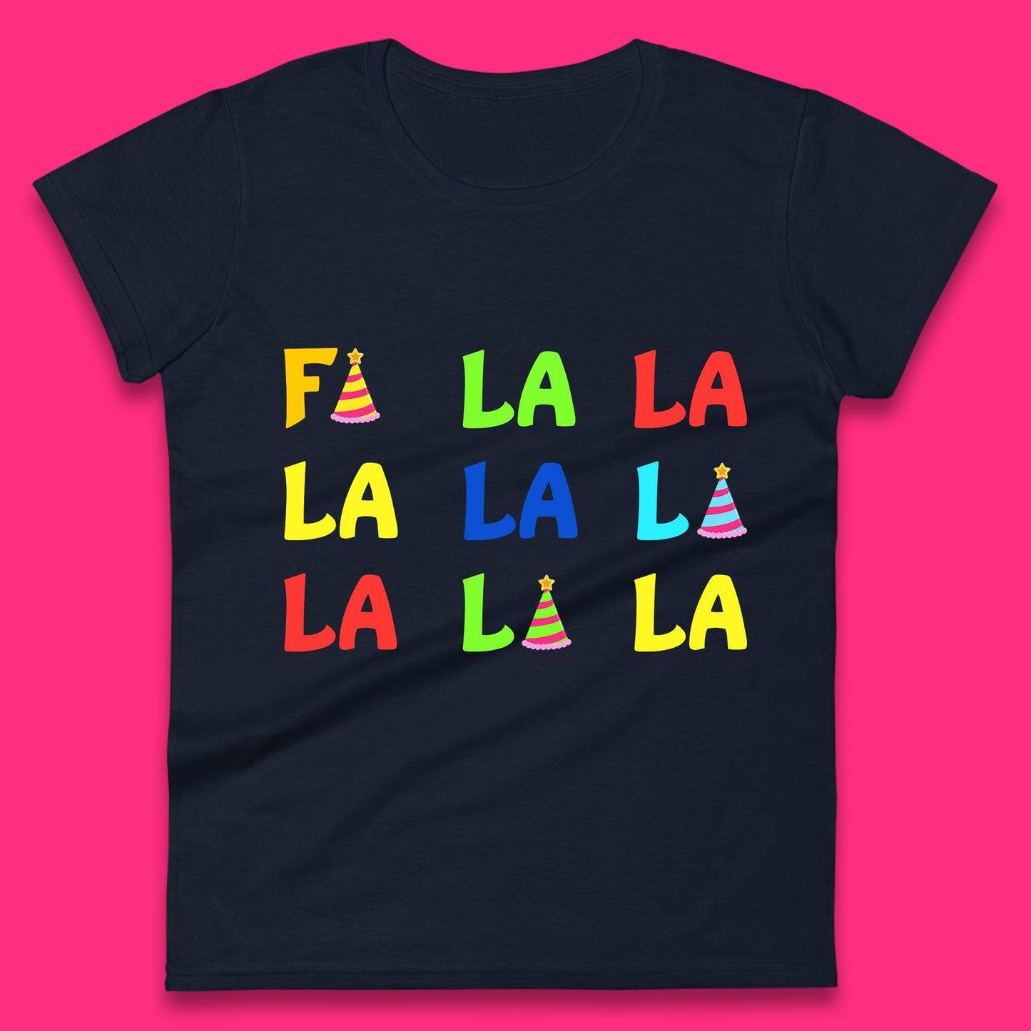 fa la la la christmas song womens t-shirt