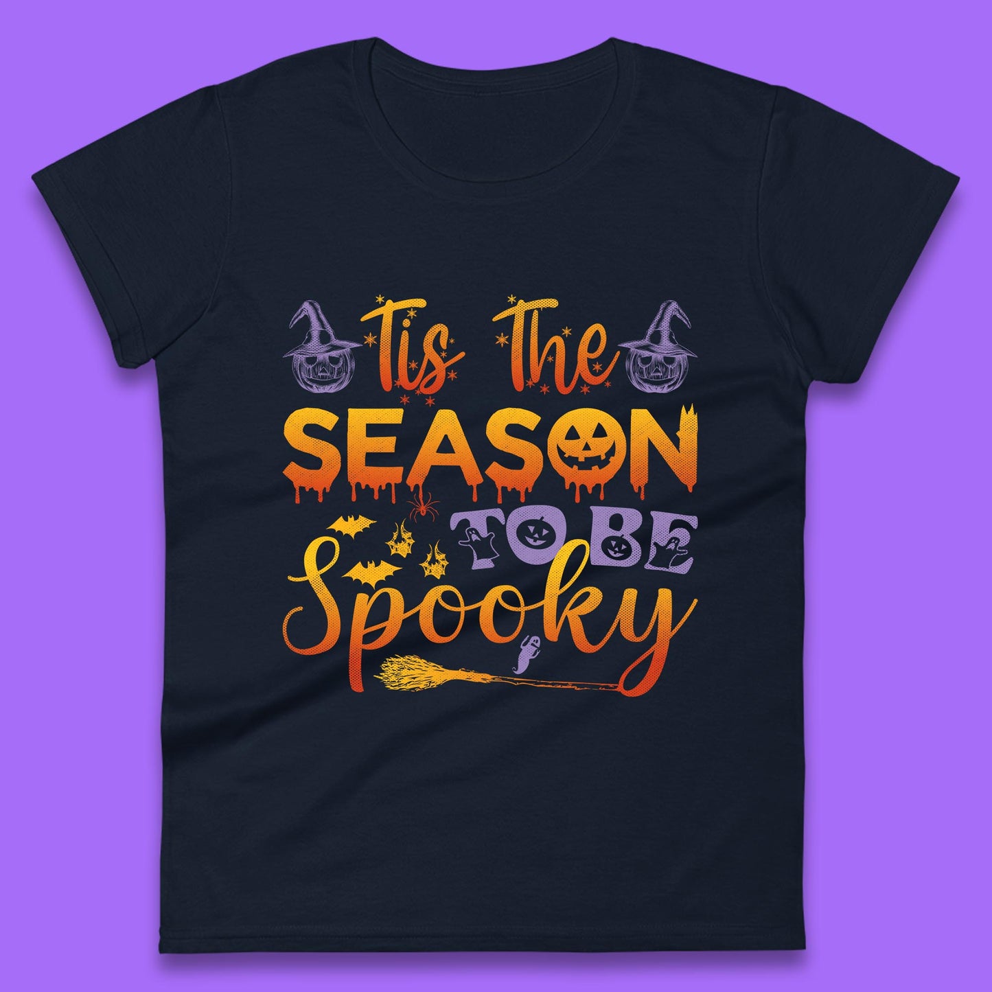 Tis The Season To Be Spooky Halloween Creepy Season Womens Tee Top