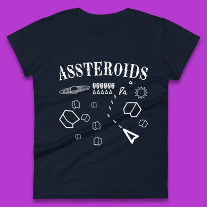 Assteroids Video Game Womens T-Shirt