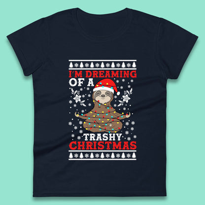 sloth christmas womens t shirt