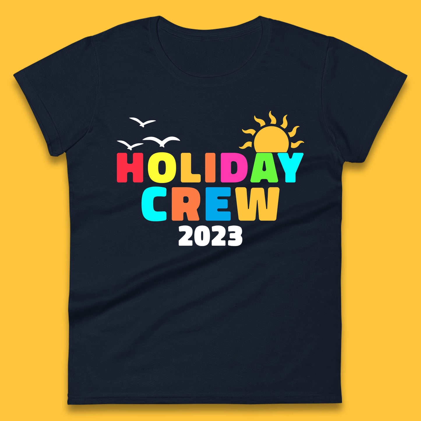 Holiday Crew 2023 Summer Vacation Beach Trip Reunion Womens Tee Top