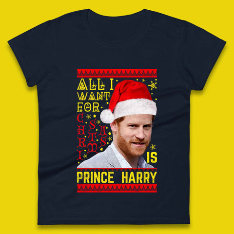 Prince Harry Christmas Womens T-Shirt