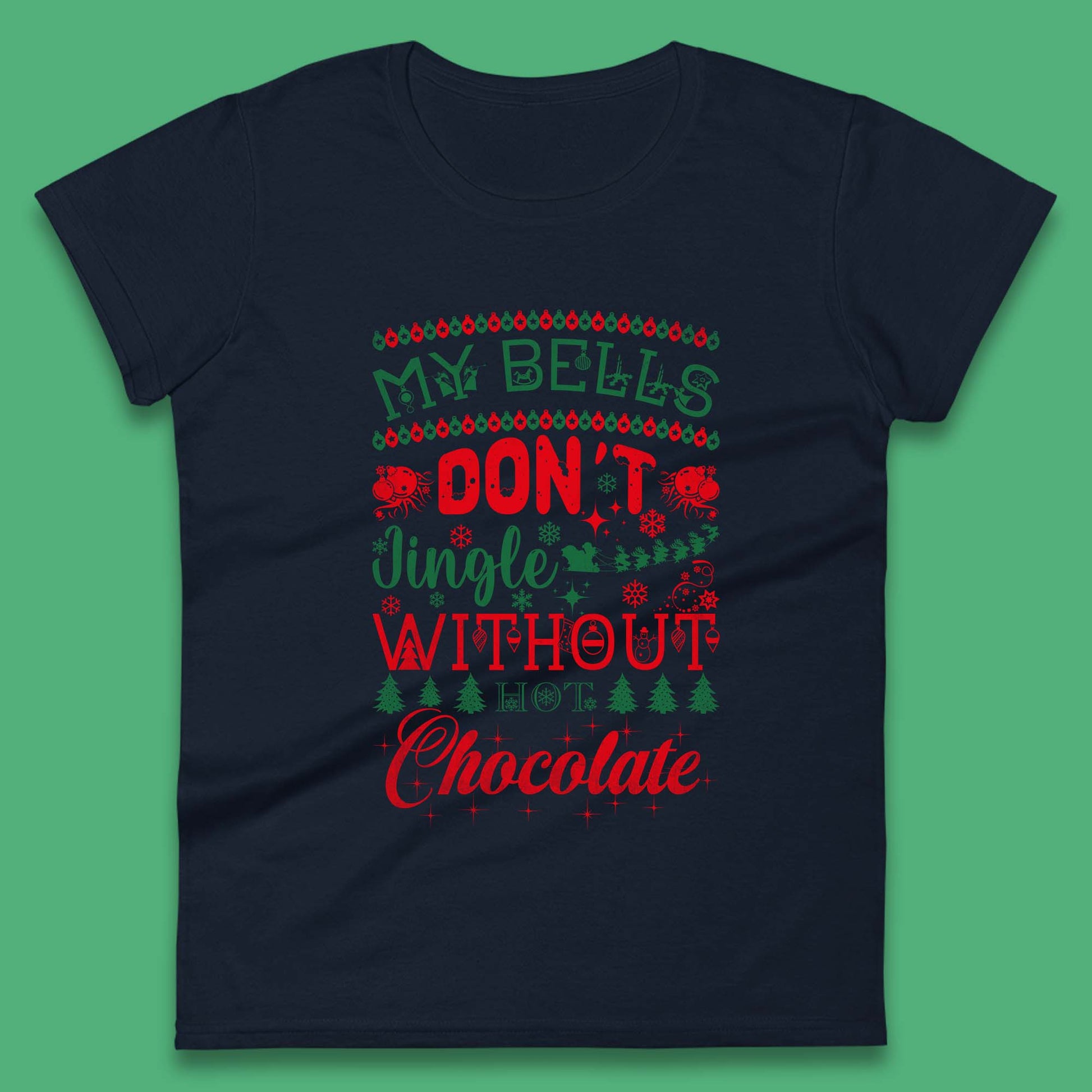 funny christmas chocolate womens t shirt