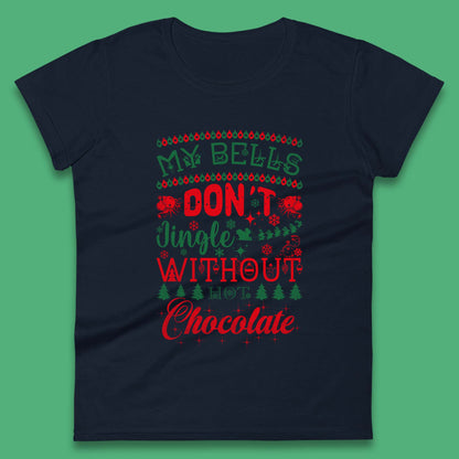 funny christmas chocolate womens t shirt