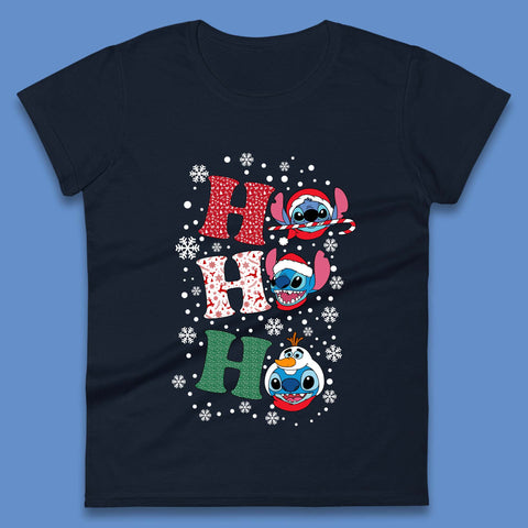 Ho Ho Ho Stitch Christmas Womens T-Shirt