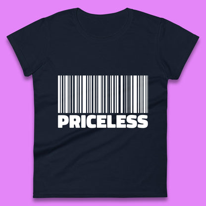Scan For Priceless Barcode Funny Label Inspirational Empowerment Womens Tee Top