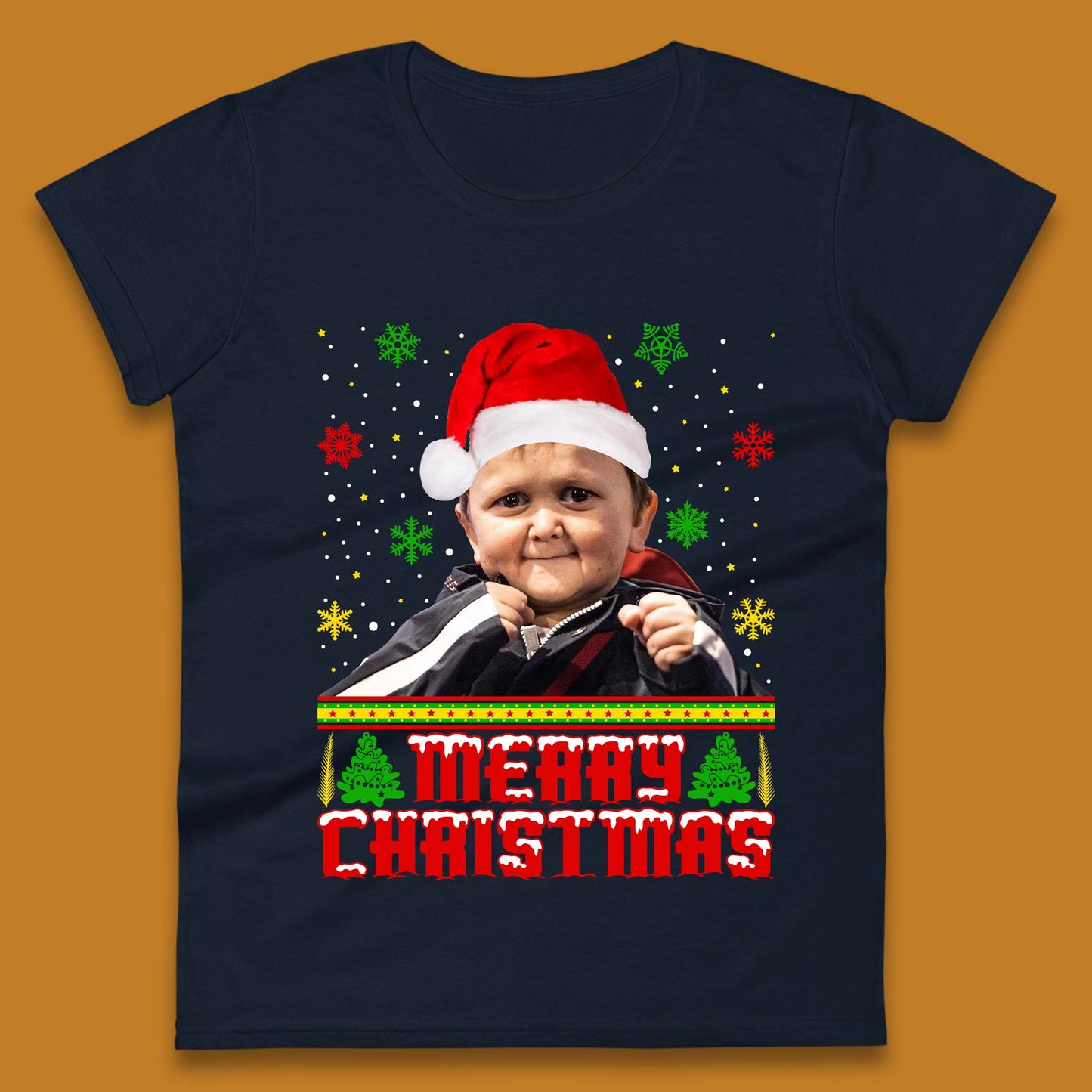 Hasbulla Mini Khabib Christmas Womens T-Shirt