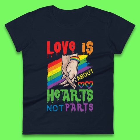 Love Is About Hearts Womens T-Shirt