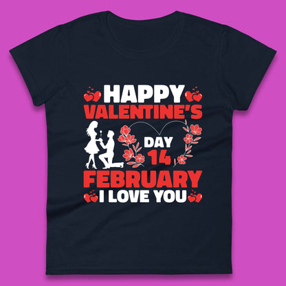 14 February I Love You Womens T Shirt