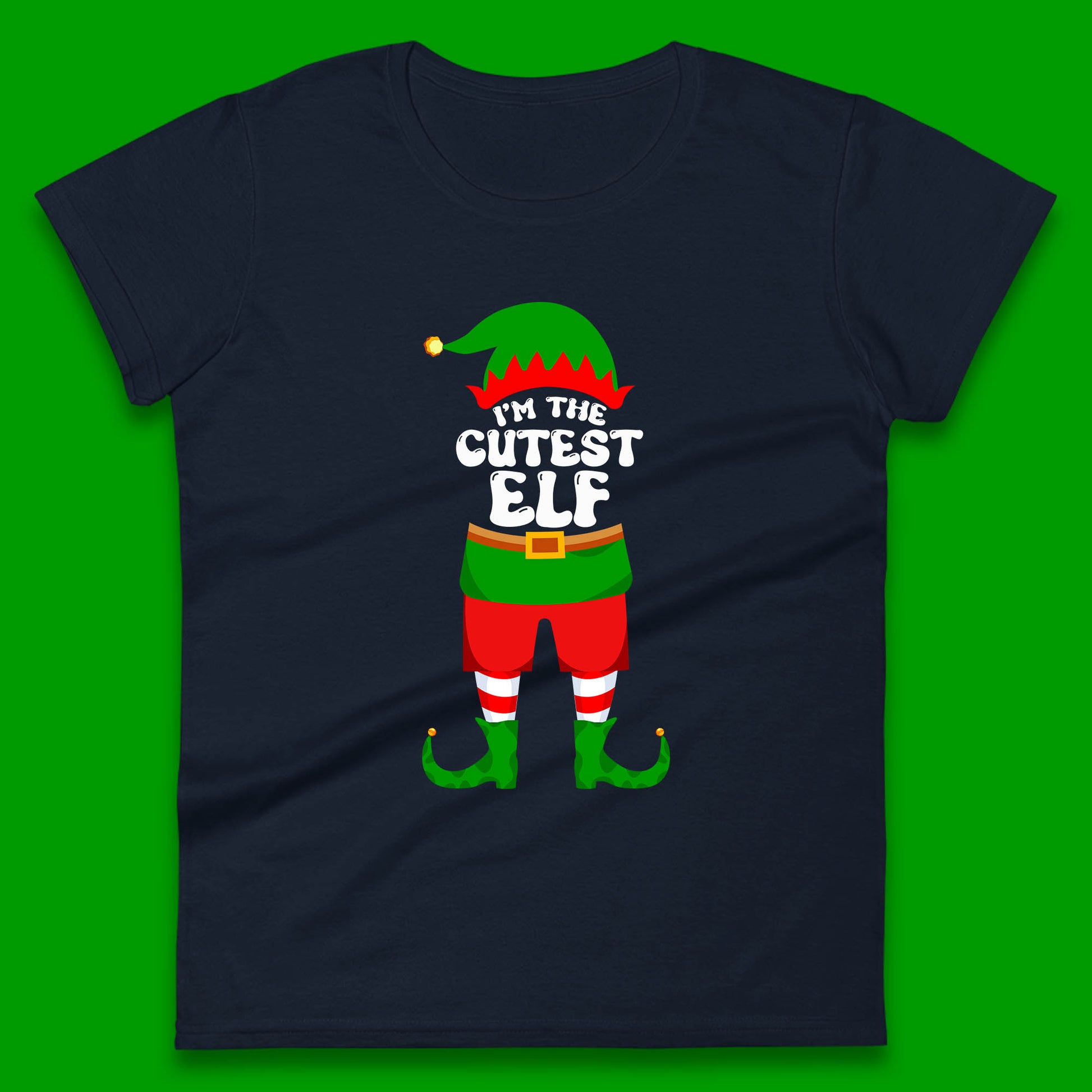 im the cutest elf christmas womens t shirt