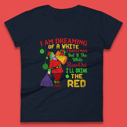 santa claus drinking womens top