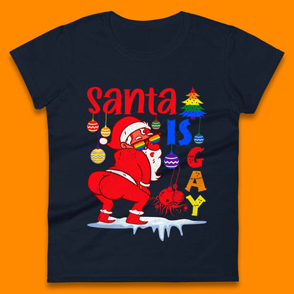 gay pride christmas womens t shirt