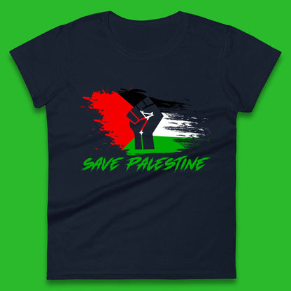 Save Palestine Freedom Protest Fist Palestine Flag Stand With Palestine Support Palestine Womens Tee Top