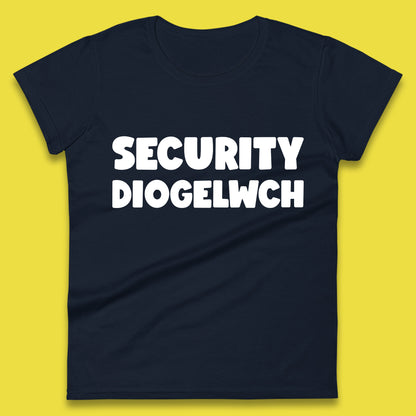 Security Diogelwch Security Services Diogelwch Cymru Workwear Guard Doorman Bodyguard Womens Tee Top