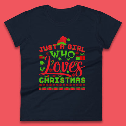 just a girl who loves christmas womens top