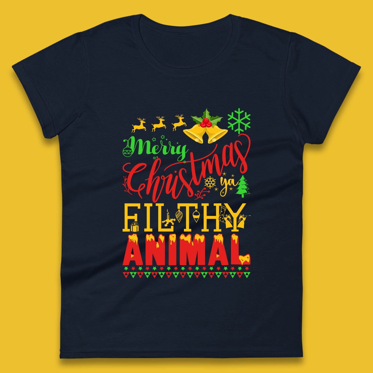 merry christmas ya filthy animal t shirt