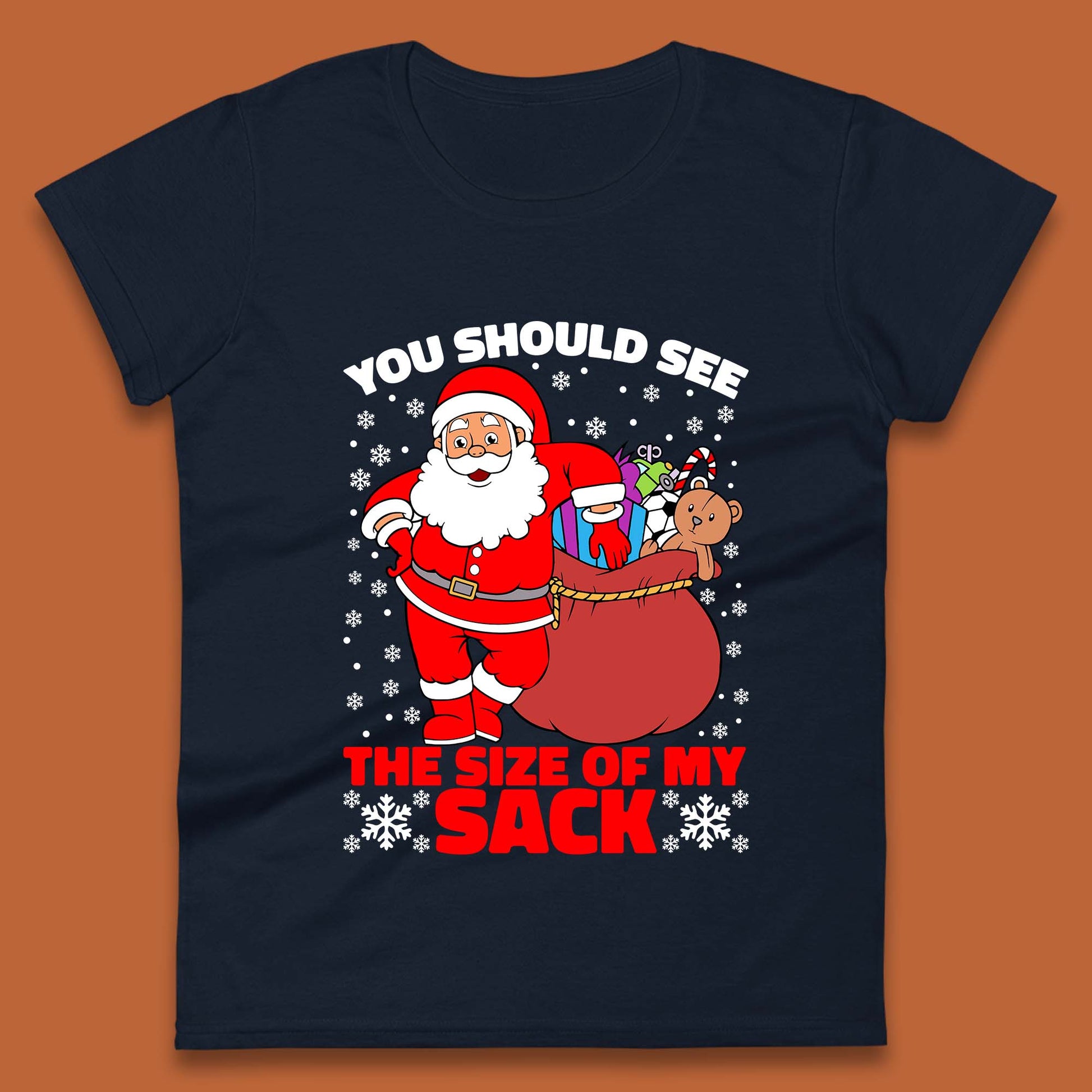 santa sack womens t shirt