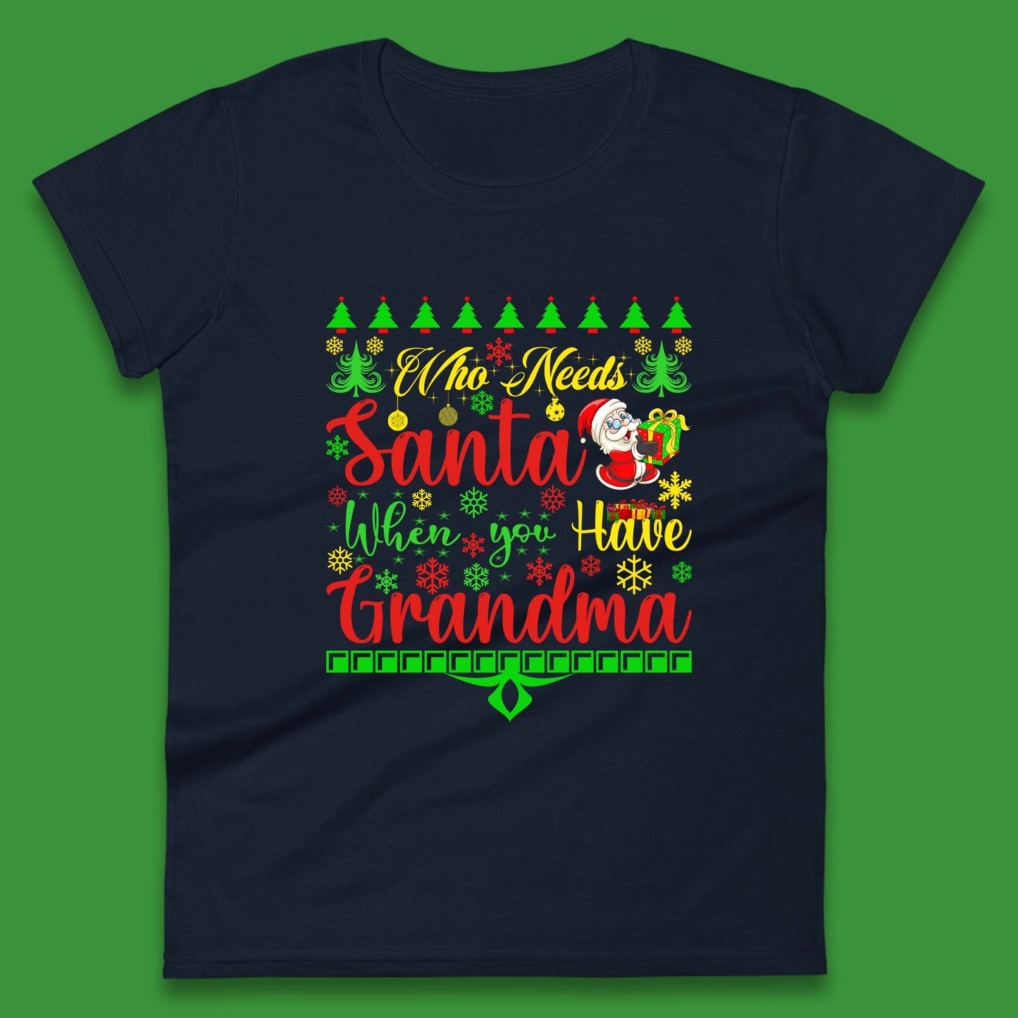 grandma christmas womens t shirt