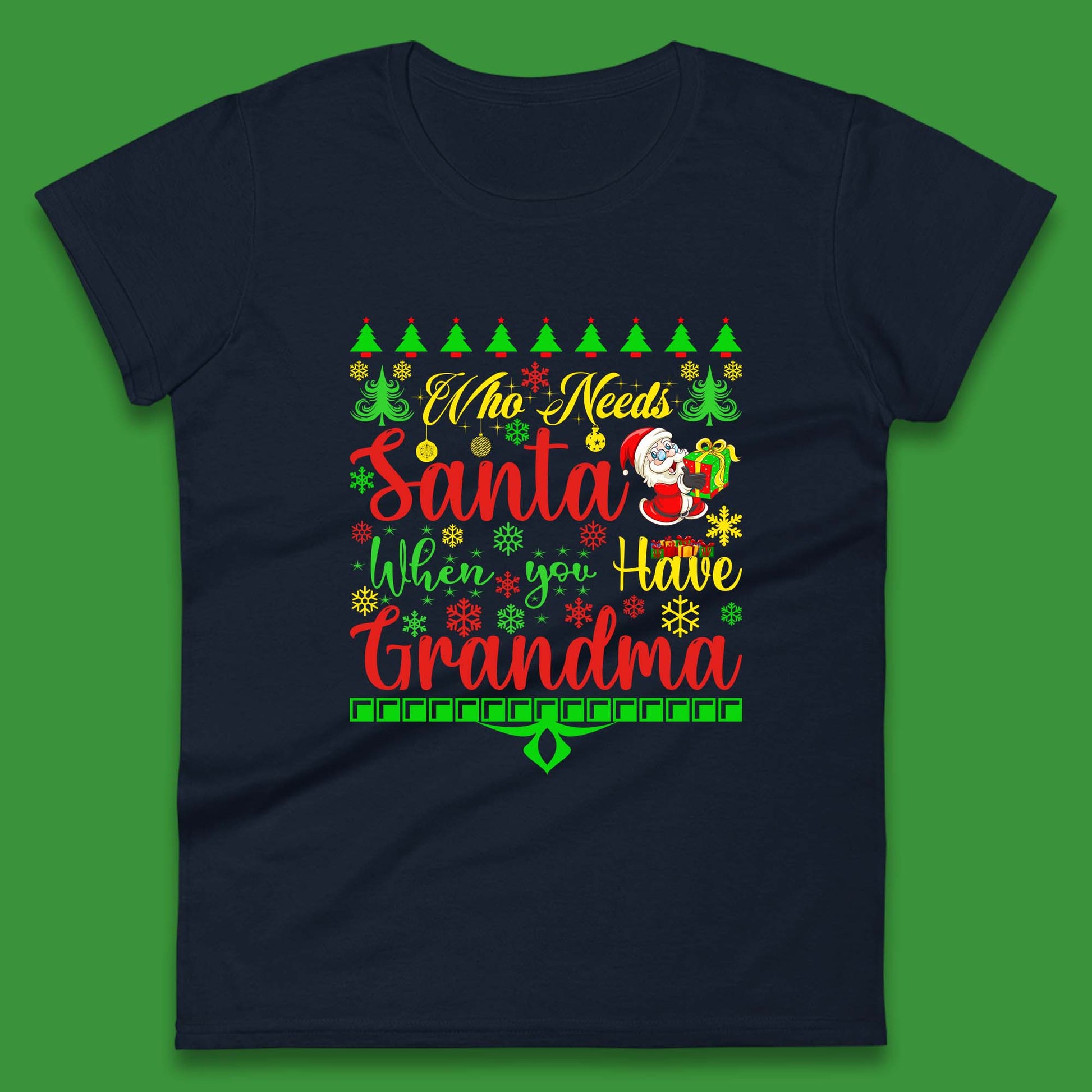 grandma christmas womens t shirt
