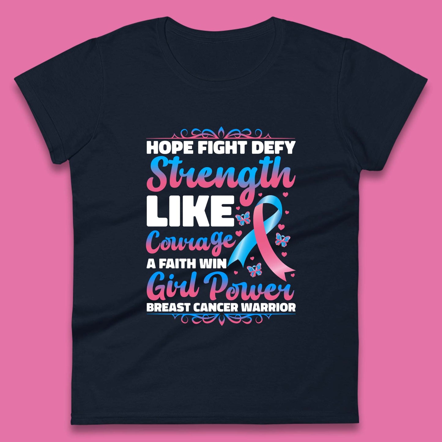 Breast Cancer Warrior Womens T-Shirt