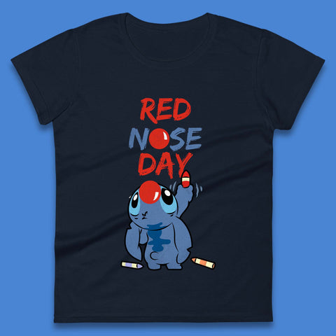 Ladies Stitch Red Nose Day T Shirt