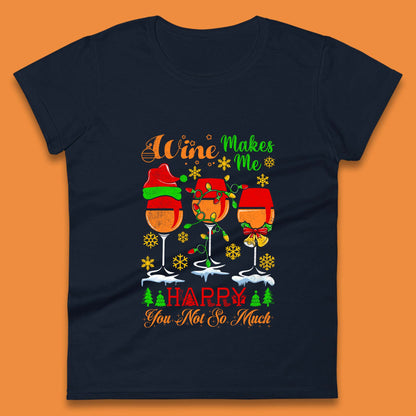 wine glasses christmas womens t shirt