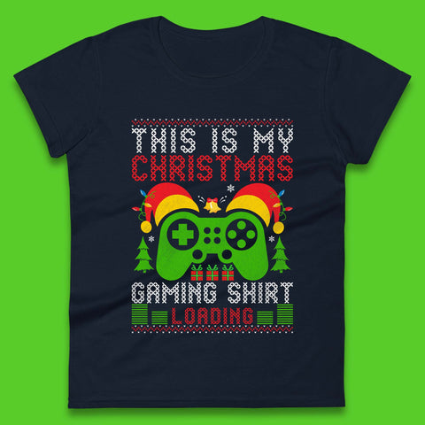 Loading Gamer Christmas Womens T-Shirt