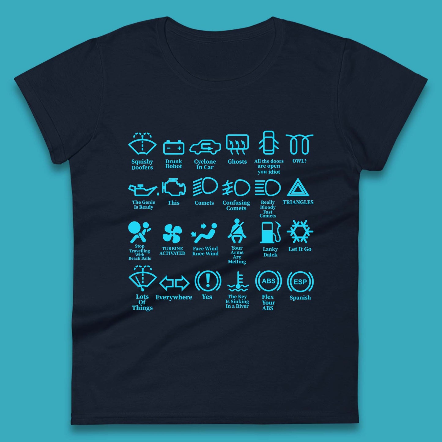 Warning Signs 101 Funny Racing Auto Mechanic Manual Shifting Funny Driving Womens Tee Top