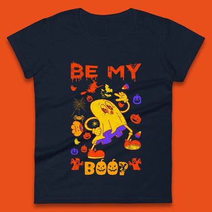 Bee My Boo Happy Halloween Boo Ghost Matching Costume Horror Scary Womens Tee Top