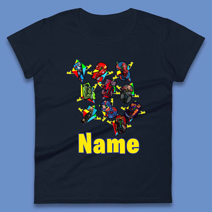 Personalised Number Day Superheroes Superheroes Womens T-Shirt