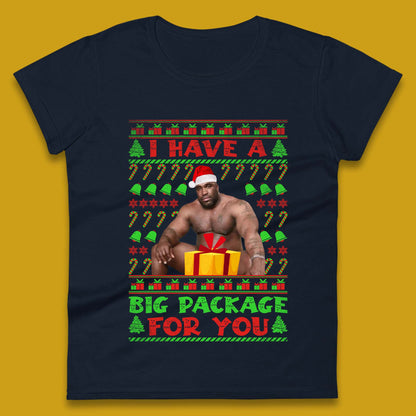 Big Package Ugly Christmas Womens T-Shirt