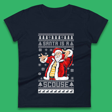 Santa Is A Scouse Christmas Womens T-Shirt
