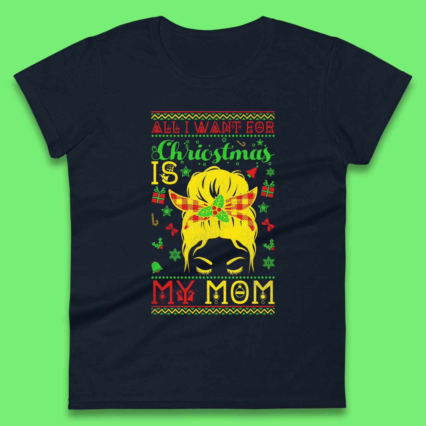 mom christmas womens t shirt