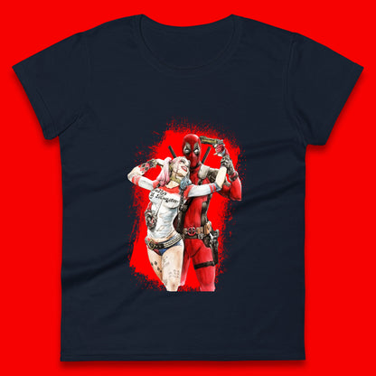 Hot DC Anime Suicide Squad Harley Quinn Deadpool Fanfiction Poster Funny Superheroes DC Comics Deadpool E Quinn Womens Tee Top
