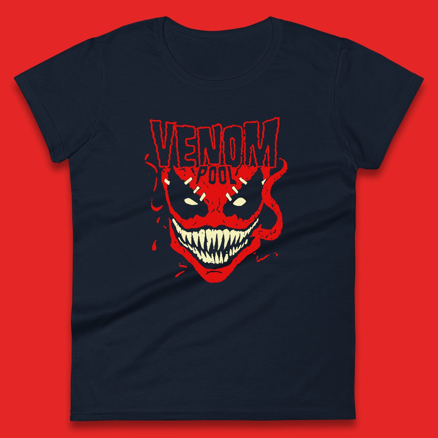 Venom Pool Marvel Avengers Venom Face Venom-Pool Marvel Comics Superhero Marvel Universe Movie Character Womens Tee Top