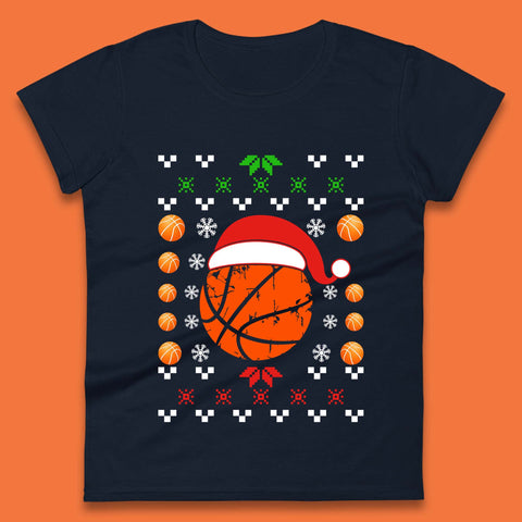 Basketball Christmas Womens T-Shirt